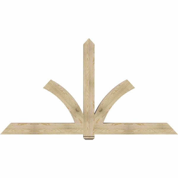 Ekena Millwork Redmond Rough Sawn Timber Gable Bracket, Douglas Fir, 96"W x 52"H x 6"D x 6"F, 13/12 Pitch GBW096X52X0606RED00RDF - main